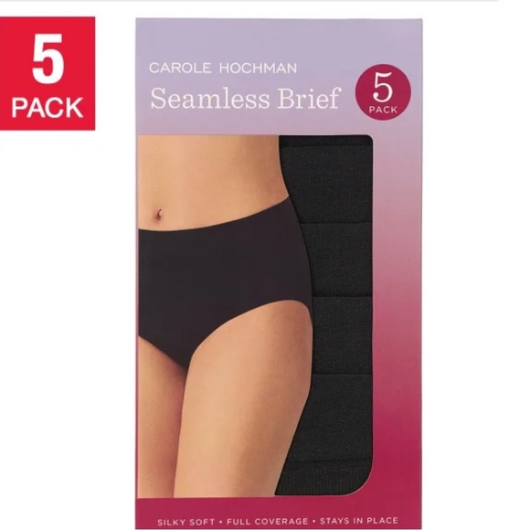 Carole Hochman Women's Seamless Brief, 5-pack XL - Picture 1 of 8